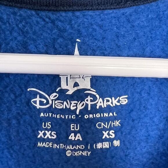 Disney Parks Striped Mickey Fleece Lined Full Zip Front Hoodie Size XXS - Picture 7 of 7
